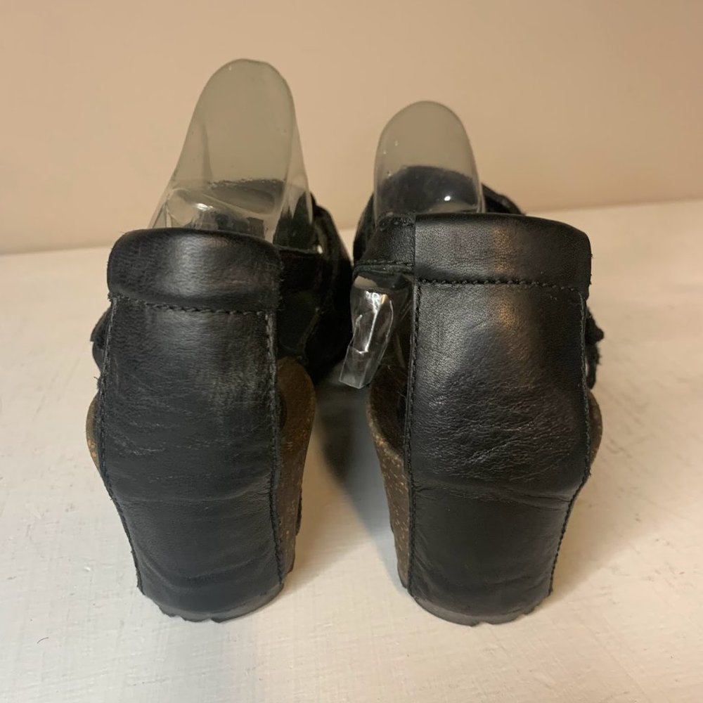 teva leather wedge sandals